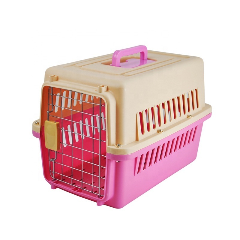 Top-Load Portable Airline Approved Outdoor Plastic Dog Car Travel Crate / Cheap Pet Cat Pet Transport Carrier Cage For Sale