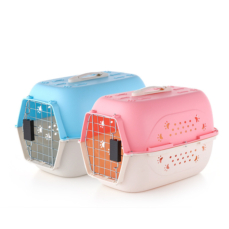 Wholesale Portable outdoor sport cat dog plastic airline approved dog travel transport box pet carrier and travel crate