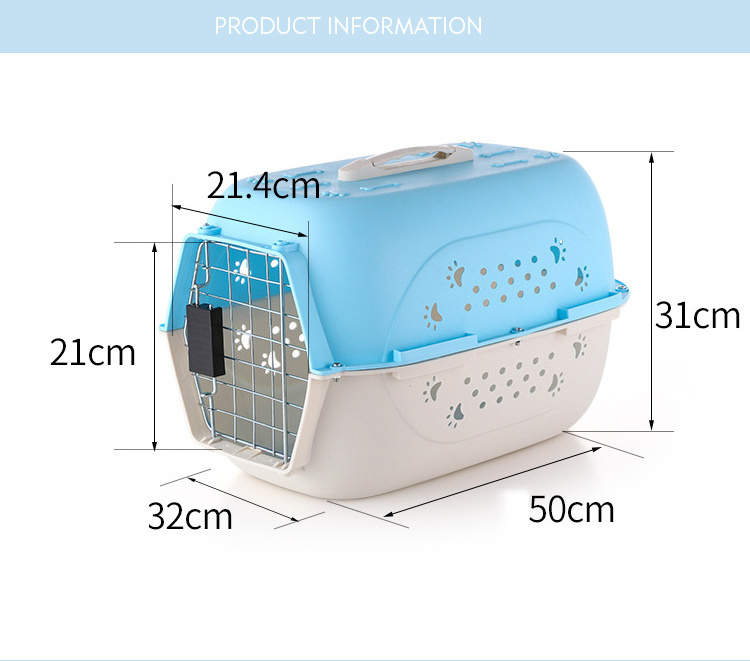 Wholesale Portable outdoor sport cat dog plastic airline approved dog travel transport box pet carrier and travel crate