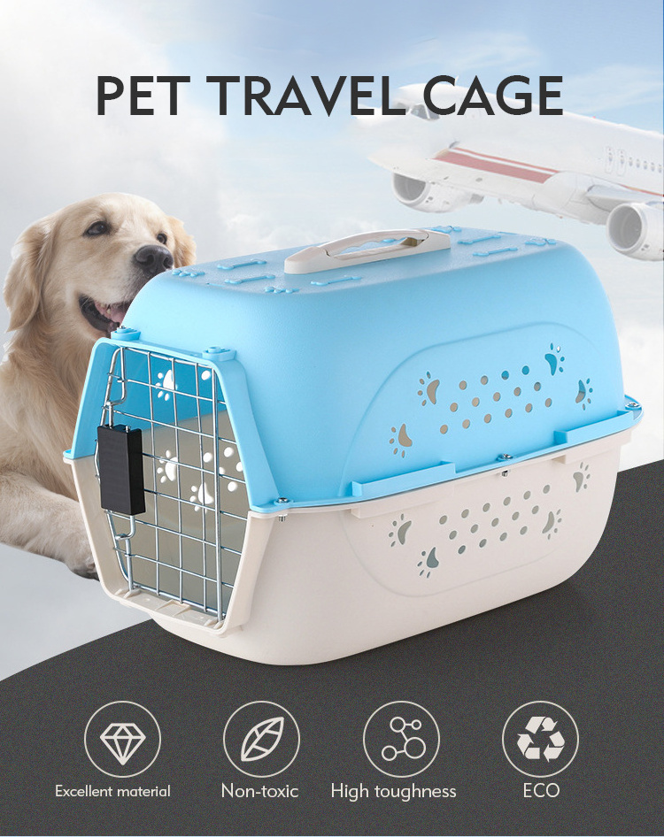 Wholesale Portable outdoor sport cat dog plastic airline approved dog travel transport box pet carrier and travel crate