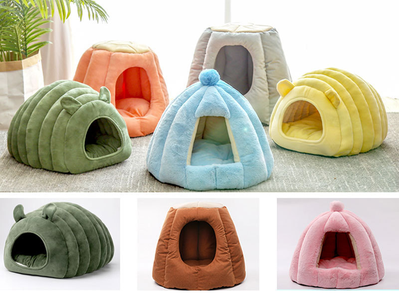 Winter Warm Pet Mat Dog Puppy House for Cats Sleeping Bag Cave Lovely Soft Suitable Cat Dog Bed House for Pets Cushion