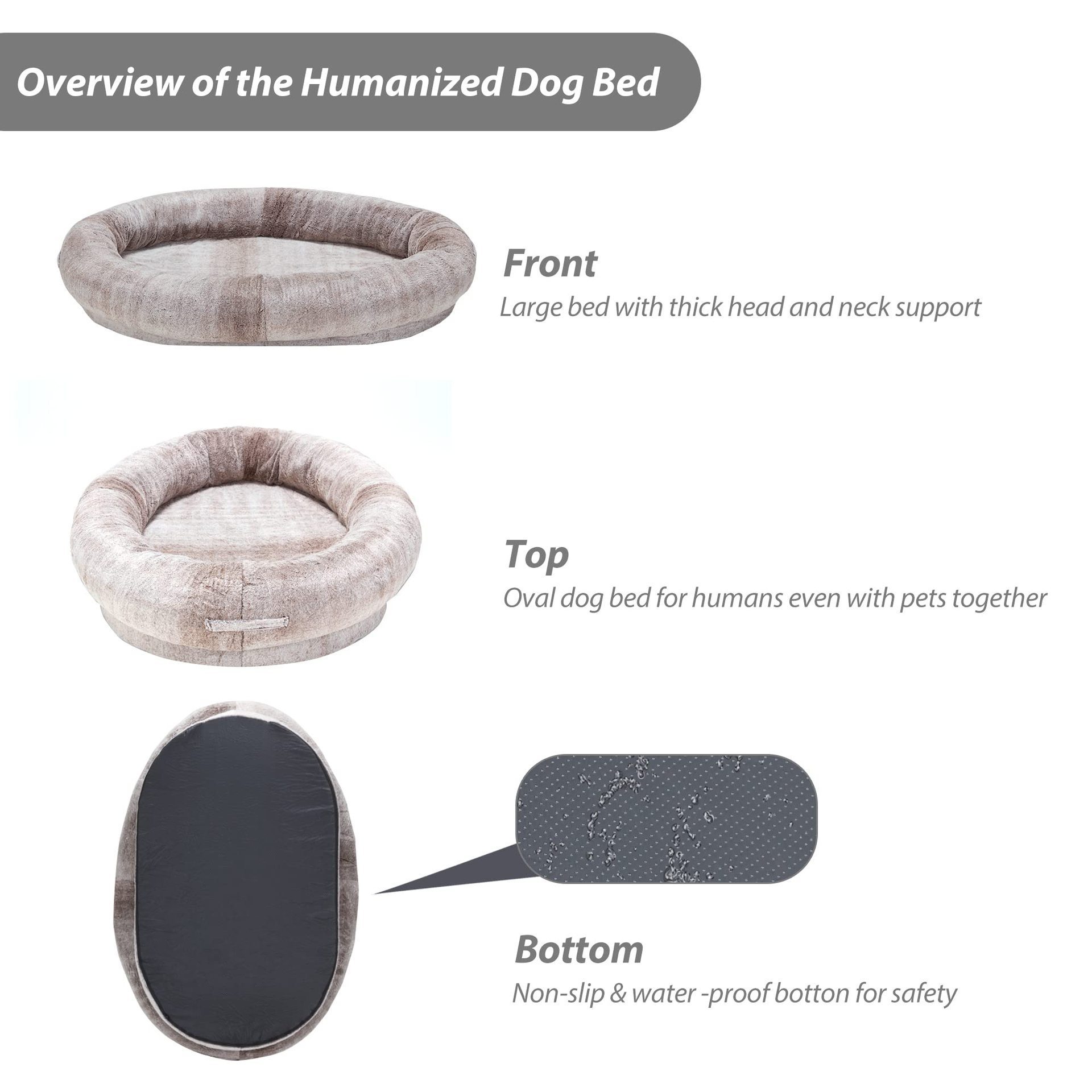 Wholesale Luxury Pet Beds Plush Soft Large Dog Bed with Removable Memory Foam Man Dog Bed