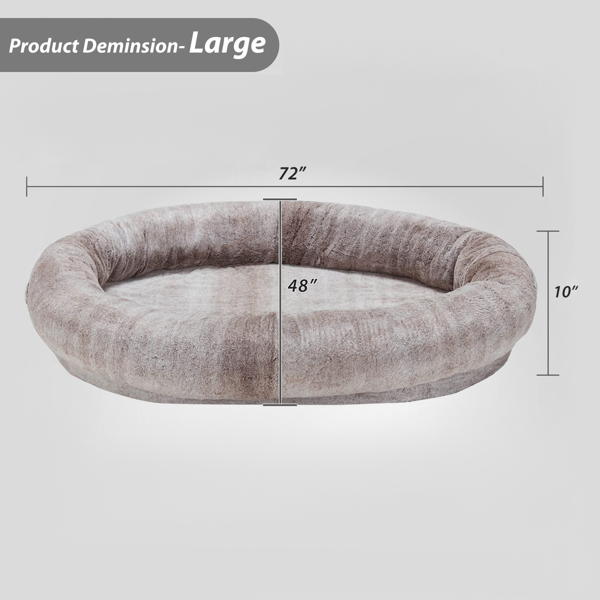 Wholesale Luxury Pet Beds Plush Soft Large Dog Bed with Removable Memory Foam Man Dog Bed