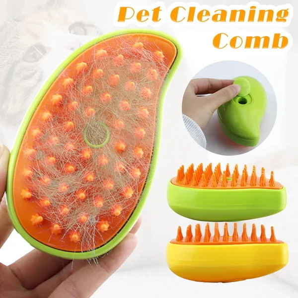 3 in 1 Rechargeable Pet cleaning Hair Massage Brush Self cat clean dog Spray Hair Removal Comb Pet Spa Brush for Dogs Cats