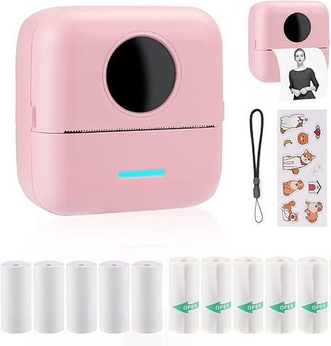 Portable Receipt Printer for Photo Journal Notes Memo - Pink