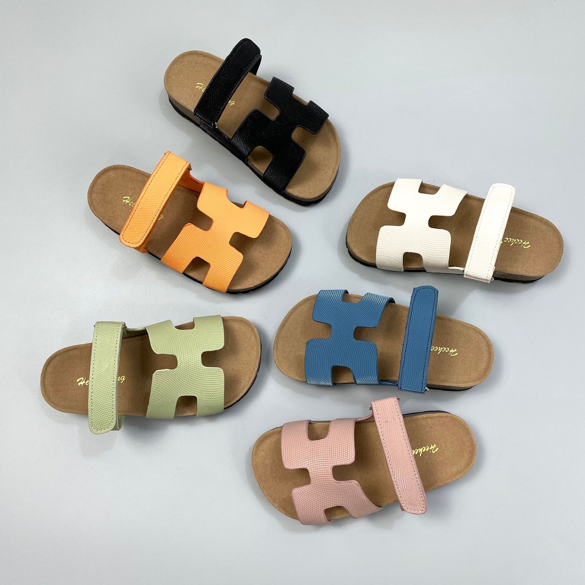 Summer Fashion New Girls Sandals Anti slip Children High Quality Cork Boken Soft Sole Slippers Kids Casual Beach Shoes