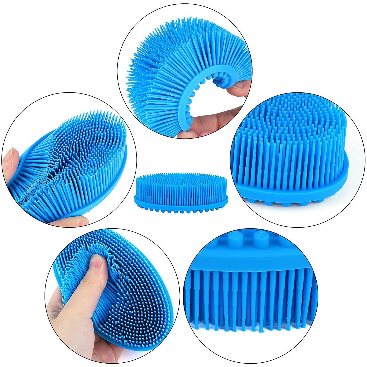 Soft silicone baby hair brush Loofah  Bath Shower Silicone Back Scrubber brush for men women baby