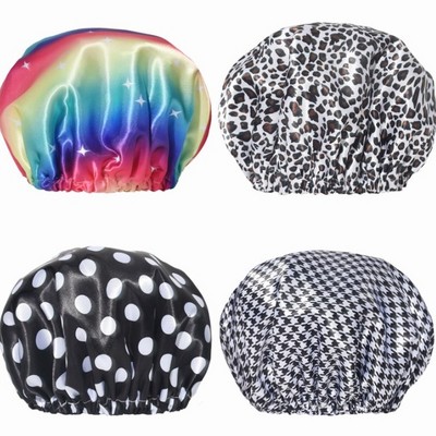 Home Waterproof Bath Hat Bathroom Shower Hair Cover Women Supplies Shower Cap Adult Shower Bath Bathing Cap Bathroom Accessories