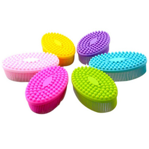 Soft silicone baby hair brush Loofah  Bath Shower Silicone Back Scrubber brush for men women baby