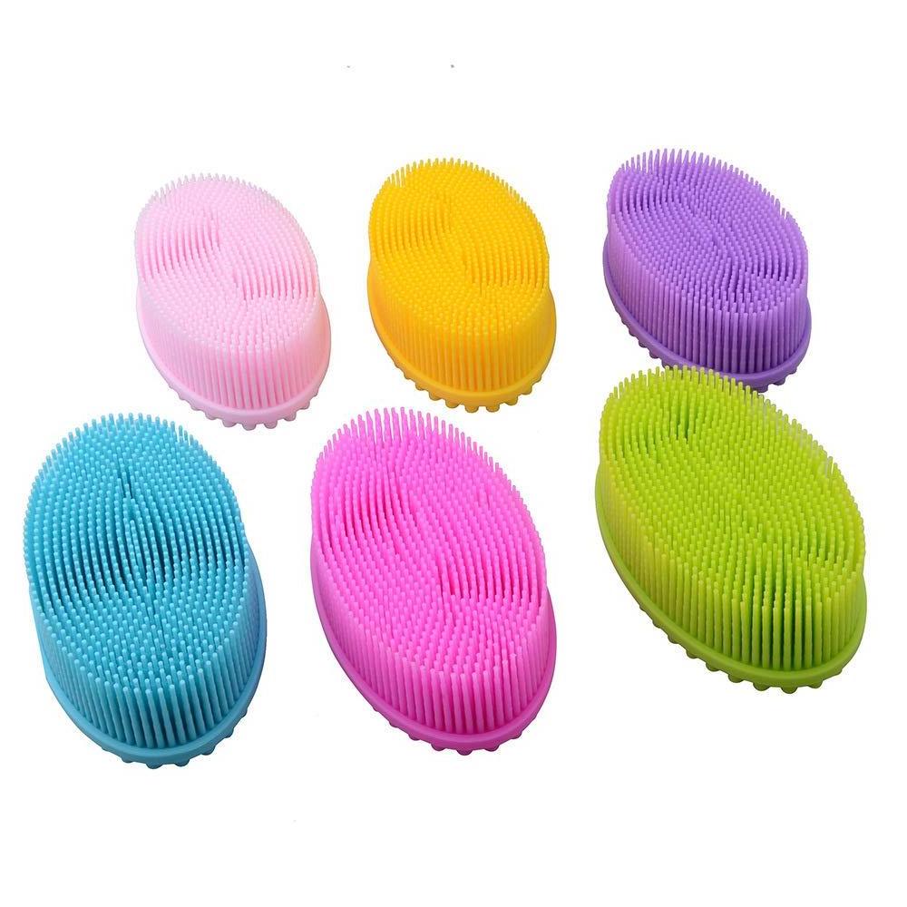 Soft silicone baby hair brush Loofah  Bath Shower Silicone Back Scrubber brush for men women baby