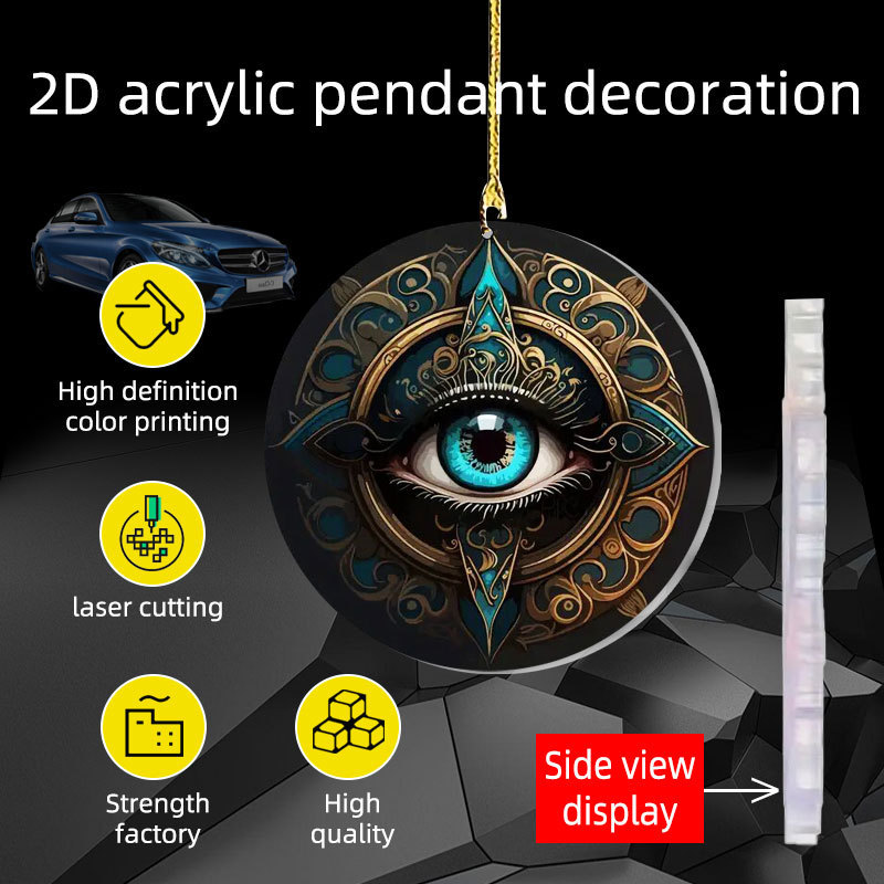 Easter Gift Revival Eye Clear Acrylic Keychain 2D Flat Acrylic Pendant Backpack and Keychain Decorative Gift