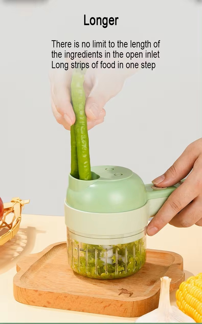 New Arrival Portable Vegetable Cutter Set Multifunctional Vegetable Chopper Handheld Electric Vegetable Cutter