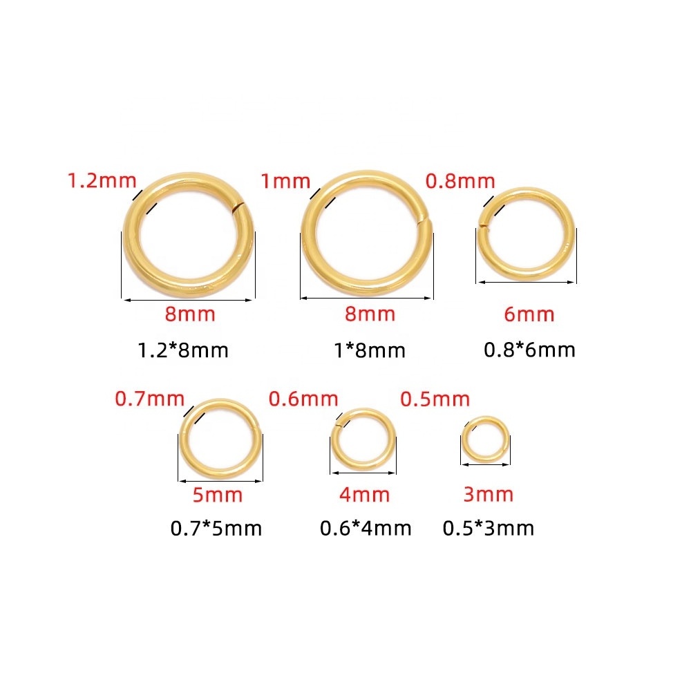 Wholesale Stainless Steel 4mm 5mm 6mm 7mm 8mm Jump Rings Connectors for DIY Jewelry Making Necklace Bracelet Accessoires