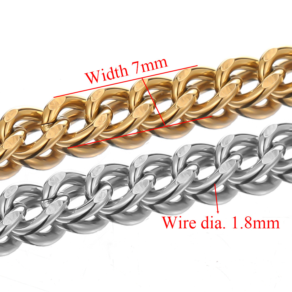 Handmade 1 Meter Stainless Steel Chains Bulk for DIY Jewelry Making Crafts Bracelet  Accessories