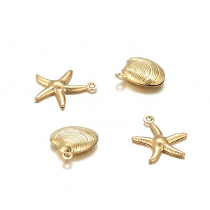 Stainless Steel Starfish Charms Shell Pendant for Necklace Findings Bracelet Accessories Jewelry Making Findings