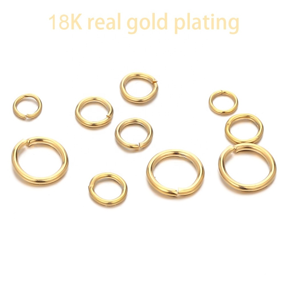 Open Split Ring Connectors DIY Jewelry Making Accessories Supplies PVD Plated Gold Plated Stainless Steel Jump Rings