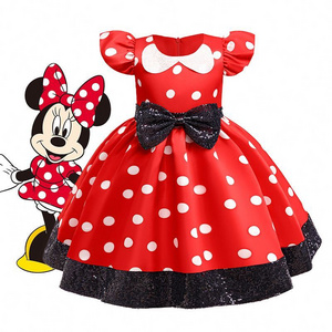 Girl Polka Dots Fancy Dress Up Costume Princess Mini Mouse Birthday Party Tulle Dresses