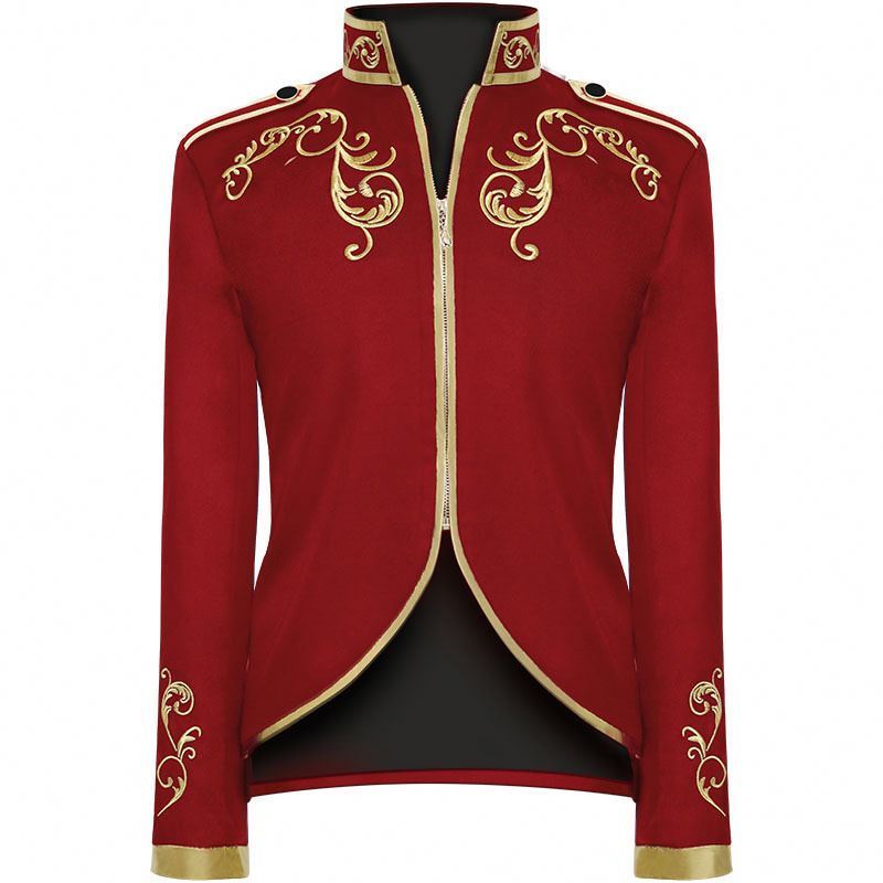 Men European Court Dress Costumes Prince Charming Stage European Style Drama Performance embroidery Medieval costume