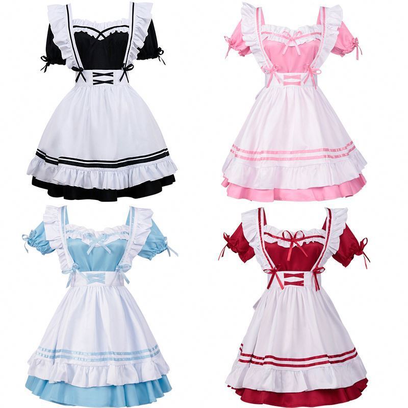 2024 Women Lovely Maid Cosplay Costume Animation Show Japanese Outfit Dress Clothes Show Japanese Outfit Cosplay Waitress