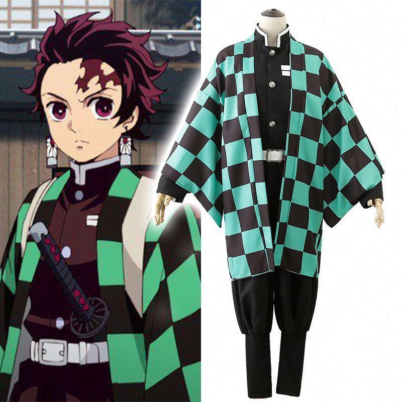 Hot Sale Anime Demon Slayer Kimetsu No Yaiba Tanjirou Kamado Nezuko Costume Cosplay Women Men Kimono Cosplay Costume Sets