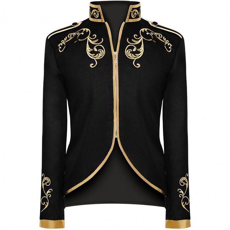 Men European Court Dress Costumes Prince Charming Stage European Style Drama Performance embroidery Medieval costume