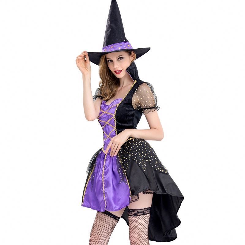 2024 2023 New Halloween Party Cosplay Purple Lucky Witch Costume Naughty Witch Costume