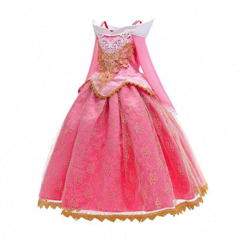 2024 Girl Princess Dress Up Sleeping Beauty Pink Princess Costume For Girls 3-10Y