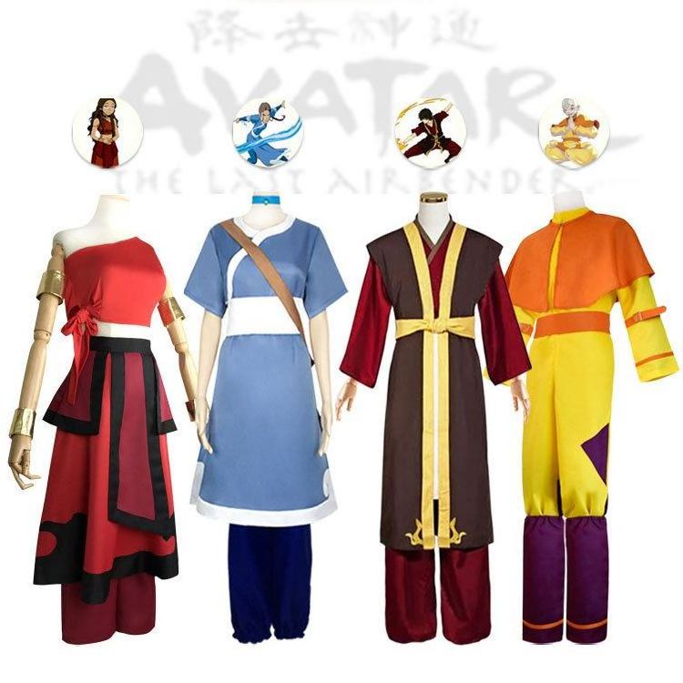 The Avatar's Patriarch Prince Ko Cosplay Costume Tv Movies Kids Halloween Air Fire Water Earth Adult Costume