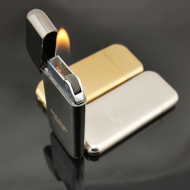 Custom LOGO Metal mini Grinding Wheel lighter Gift Refillable Gas cigarette lighters