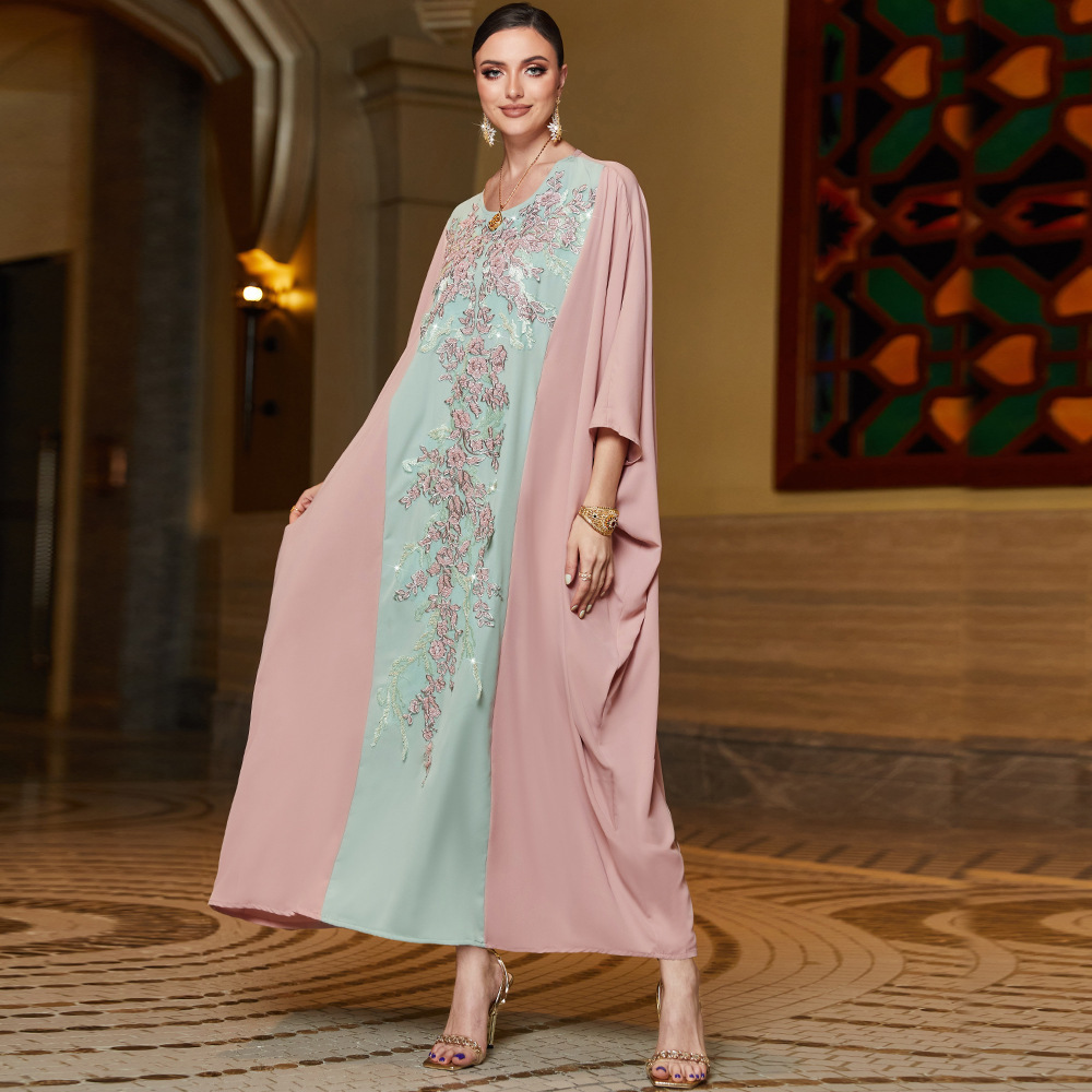 2023 latest abaya design embroidery floral stone hooded burqa embellished new kaftan abaya womenvelvet muslim dress dubai