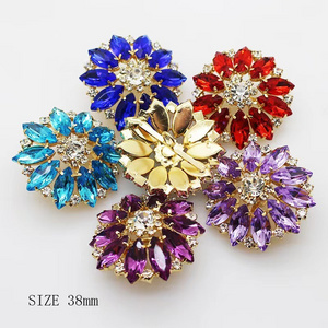 Hot Sale Popular  Rhinestone Button With Shank Sew on Button DIY Accessories