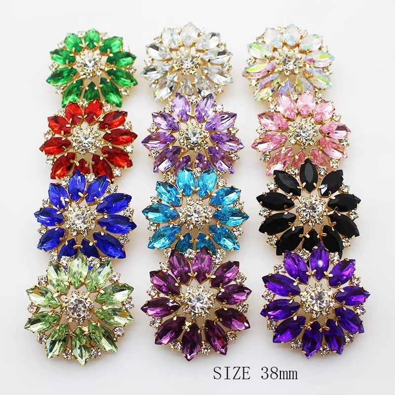 Hot Sale Popular  Rhinestone Button With Shank Sew on Button DIY Accessories