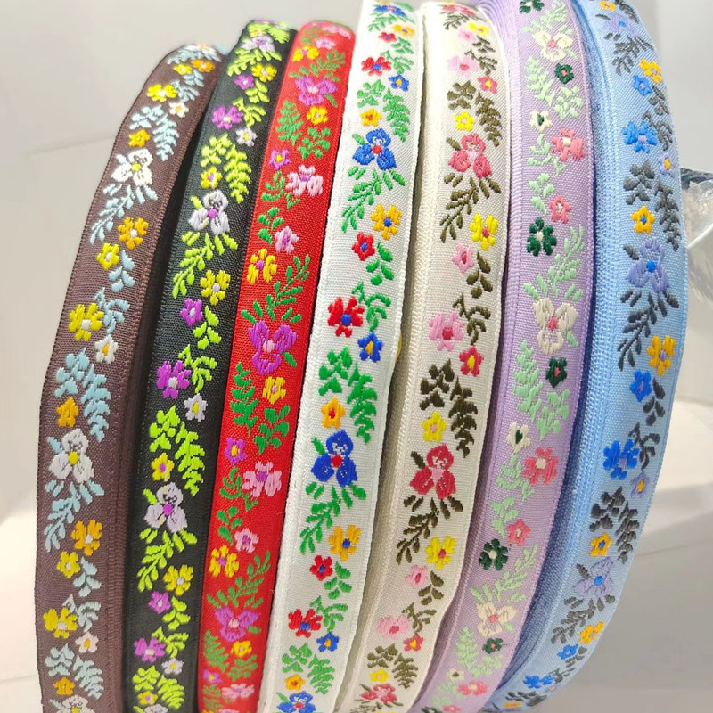 Hot Sale  Polyester Ethnic Style Jacquard Webbing Tape Vintage Embroidery Jacquard Ribbon Webbing for decoration