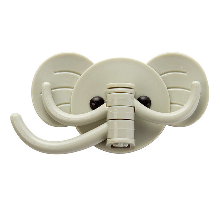 Hot selling design household supplies popular elephant plastic wall mounted adhesive hanging hook wall hook