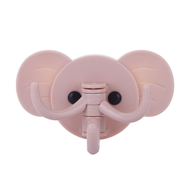 Hot selling design household supplies popular elephant plastic wall mounted adhesive hanging hook wall hook