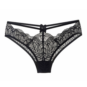 2022 Thong Sexy Panties Thong for Dama Stringed Instruments Low Waist Temptation Lace Ladies for Women Adults Black and White