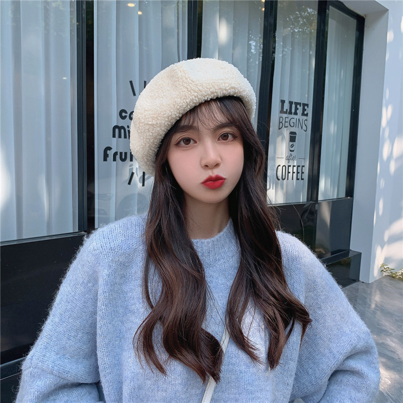 Women Autumn Winter Beret Women's Solid Color Hats Adjustable Tape Design Berets Winter Women Hat Vintage Berets Wool