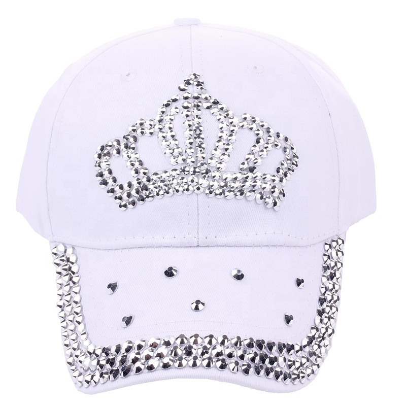 Women Rhinestone Hats Luxury Female Baseball Cap Bling Diamond Cap Swag Casquette Girl Snap Back Gorras Spring Summer Sun hat