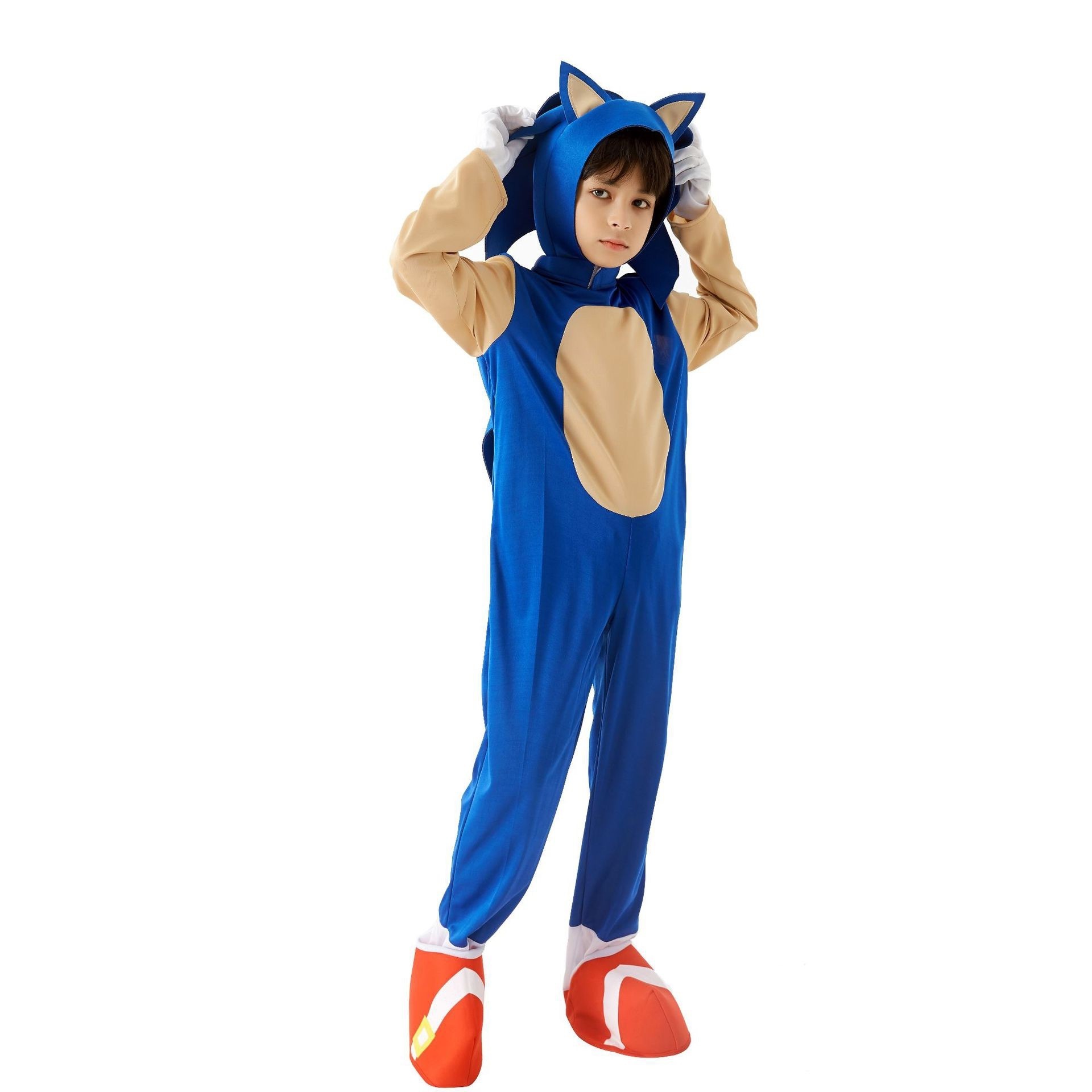 Halloween Boys Party Costume Sonice The Hedgehog Costume Children Game Character Cosplay Halloween Costume