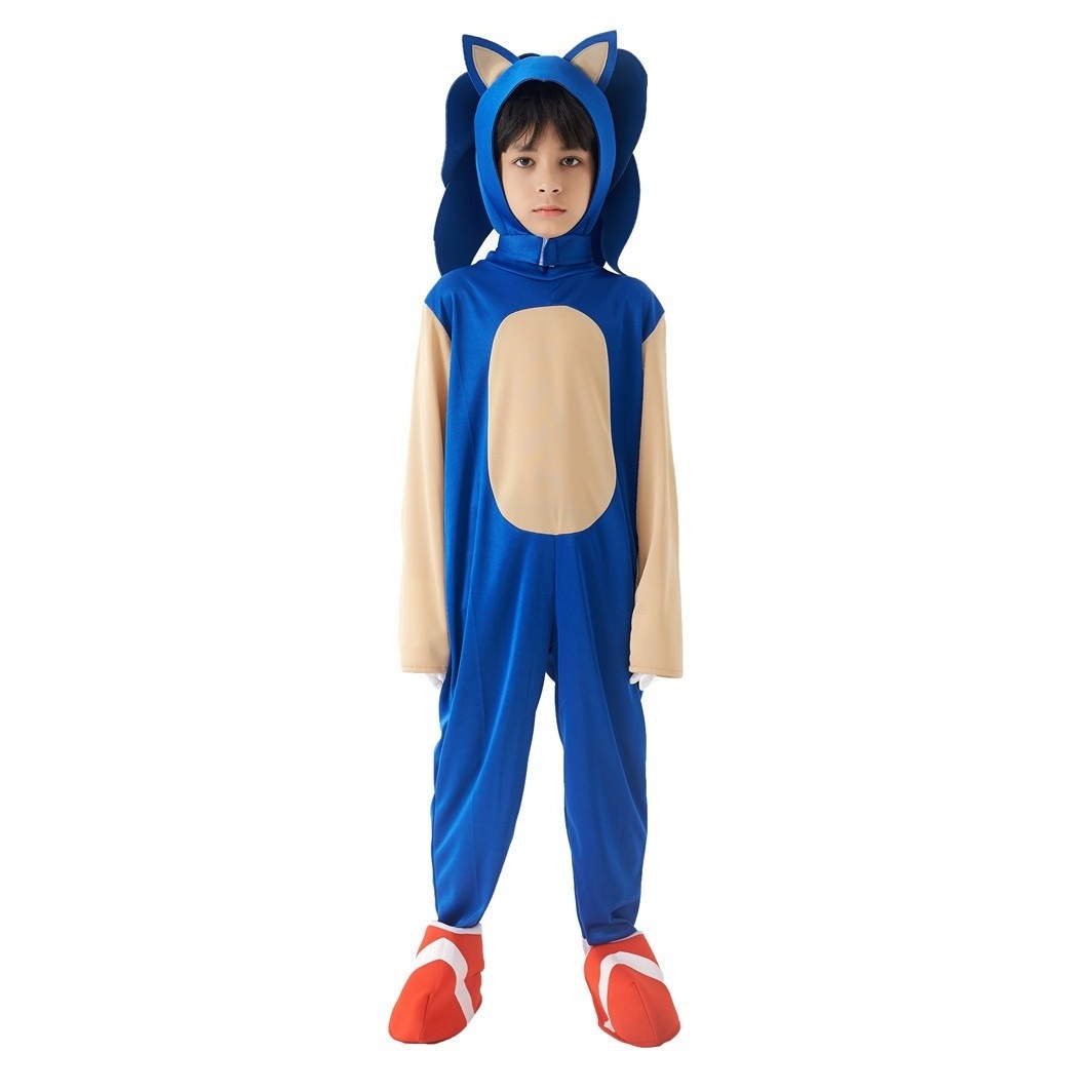 Halloween Boys Party Costume Sonice The Hedgehog Costume Children Game Character Cosplay Halloween Costume