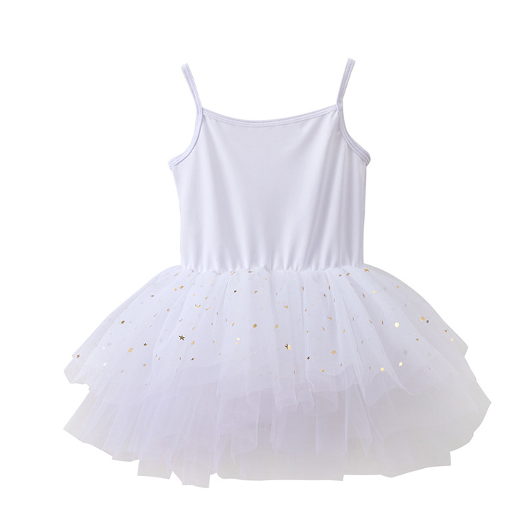 Kids girls ballet tutu dress  leotards party red dance ballet festival  sling sleeveless star print sequins  clothing dresses