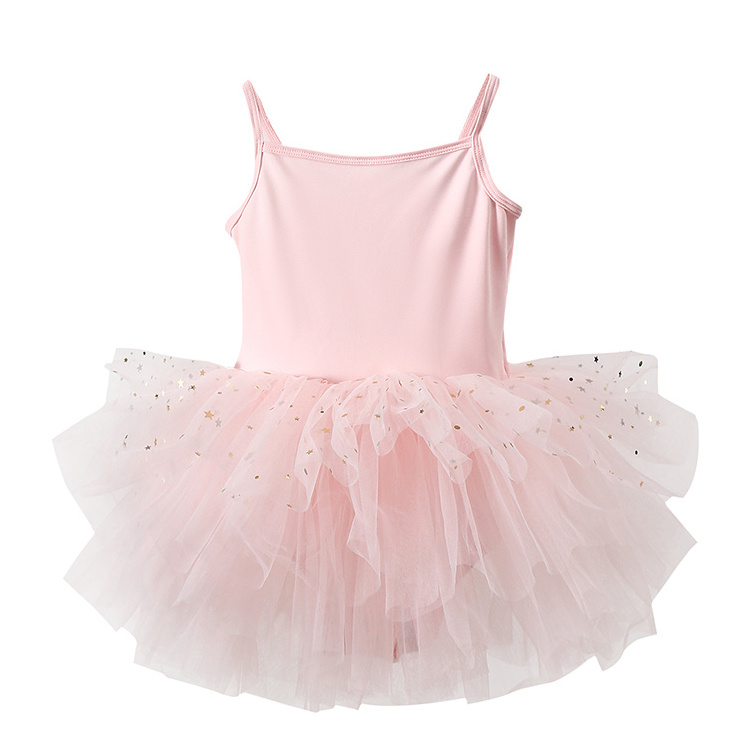 Kids girls ballet tutu dress  leotards party red dance ballet festival  sling sleeveless star print sequins  clothing dresses