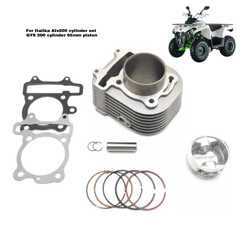 Motorcycle Cylinder Set ATV Motorcycle Cylinder Accessories For Italika Atv200 GY6 200 Cylinder 65mm Piston