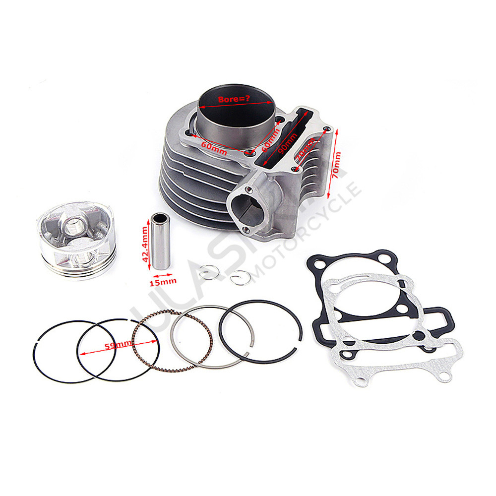 GY6 125 150cc upgrade to GY6 200cc 61mm add more power 30% 152qmi 1P52QMI 157QMJ 1P57QMJ Engine for 4 stroke air cooling