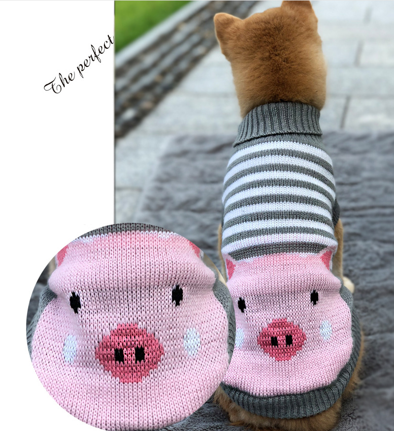 Warm Dog Clothes for Small Medium Dogs Knitted Cat Sweater Pet Clothing for Chihuahua Bulldogs Puppy Costume Coat Winter