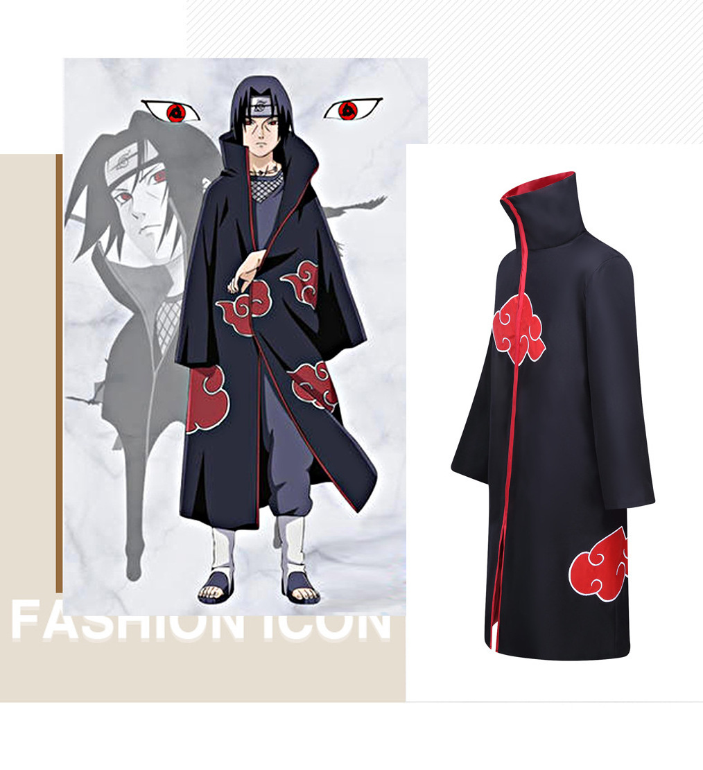 Cloak Akatsuki Cosplay Costumes Anime Coat Mantle Deidara Red Cloud Robe