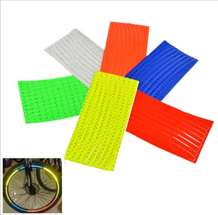 Bicycle Reflective Tape Safety Stickers Waterproof High Visibility Conspicuity Warning Tapes Rim Stripes Bicycle Kit Decals