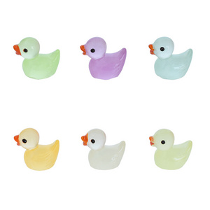 Resin Ducks Luminous Miniature Figures For DIY Fairy Garden Landscape Dollhouse Slime Charms