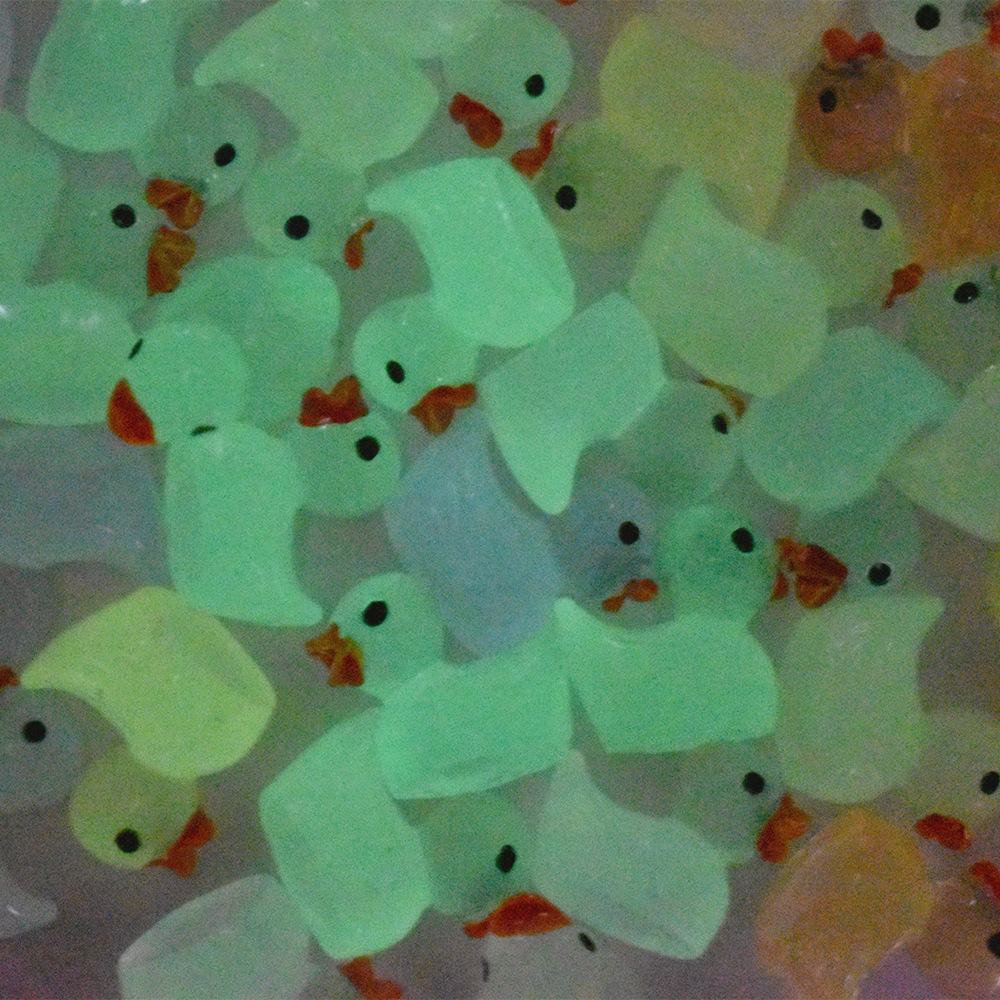 Resin Ducks Luminous Miniature Figures For DIY Fairy Garden Landscape Dollhouse Slime Charms