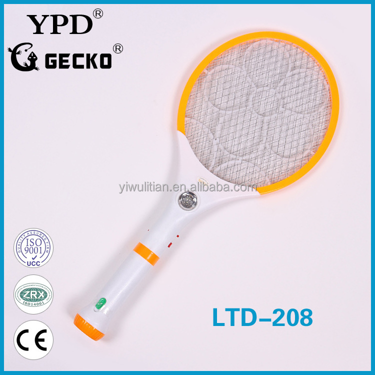 GECKO YPD HIGH QUALITY BIG SIZE WITH TORCH RECHARGEABLE ELECTRIC MOSQUITO SWATTER FLY SWATTER MOSQUITO RACKET